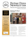 Cover: Heritage Ottawa Newsletter - Nov 2023