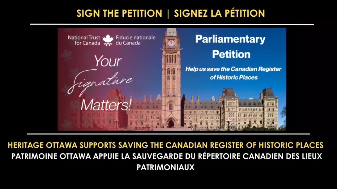 LET'S SAVE THE CANADIAN REGISTER OF HISTORIC PLACES
